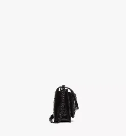 Travia Studded Shoulder Bag In Crushed Leather