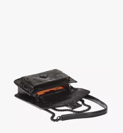 Travia Studded Shoulder Bag In Crushed Leather
