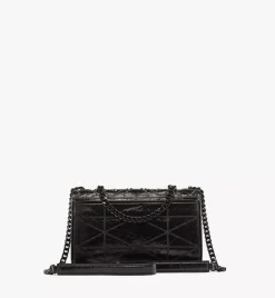 Travia Studded Shoulder Bag In Crushed Leather
