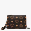 Wristlet Zip Pouch W/ Chain Strap In Maxi Visetos