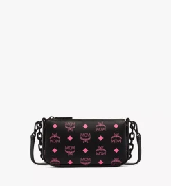 Zip Pouch In Color Splash Logo Leather
